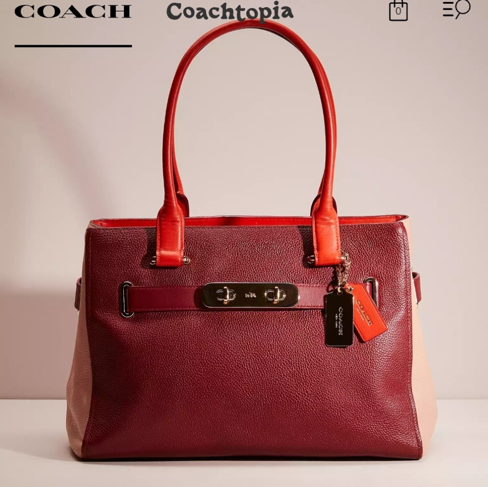 Coach Swagger Carryall Colorblock - Needs TLC